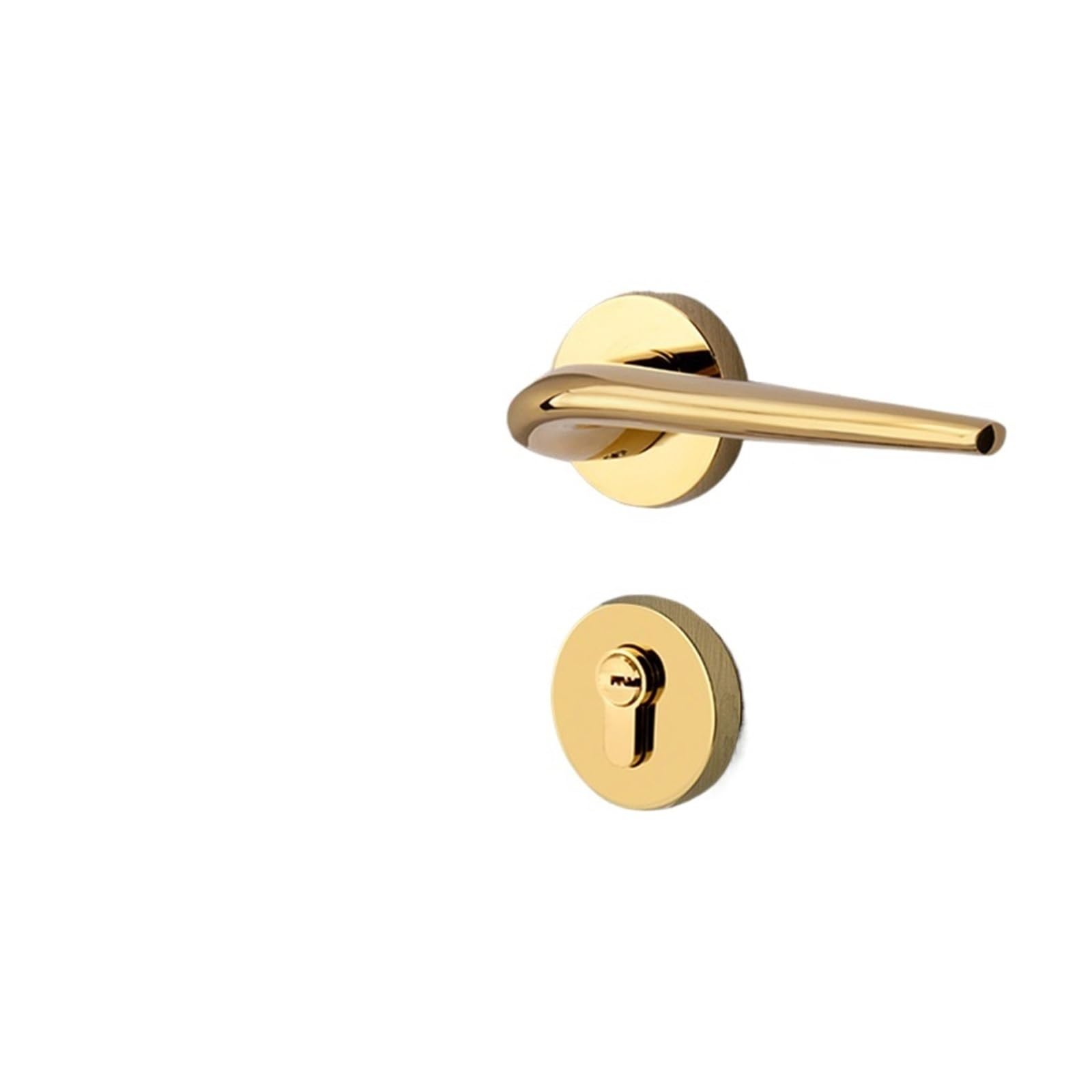 NYRXRYTCA Golden Split Lock Silent Indoor Bedroom Door Lock Pure Copper Copper core zinc Alloy Door Handle Wooden Door Handle Lock(Type A Golden Split Lock)