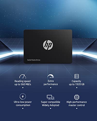 Image of HP S650 240GB 2.5 Inch SATA III PC SSD Internal Solid State Hard Drive - 6 Gb /s, 3D NAND, Up to 540 MB /s for Laptop and Desktop Updating - 345M8AA#ABA