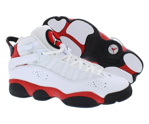 Jordan Boy's Jordan 6 Rings (Big Kid) White/Black/University Red 4.5 Big Kid M2