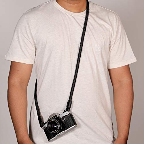 Image of Xaperture Rope Camera Neck Straps for DSLR /SLR and mirrorless Cameras (125cm, Black)