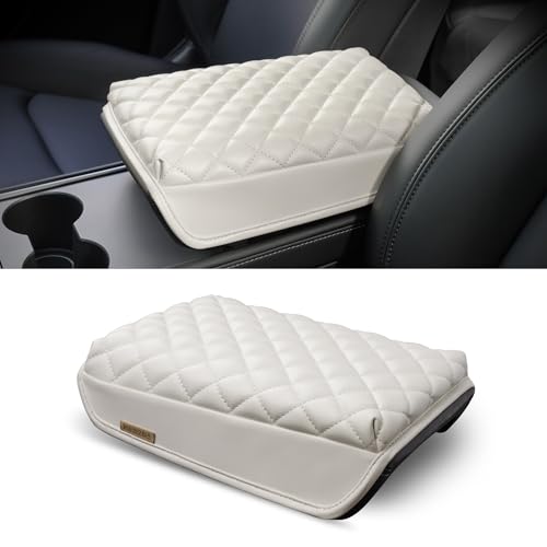 KMMOTORS Center Console Cover for Model Y & Model 3 (2021-2025) – Creamy White