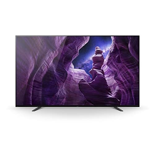 Sony KD-55A8 Bravia 139 cm ( 55 Zoll) Fernseher (Android TV, OLED, 4K Ultra HD (UHD), High Dynamic Range (HDR), Smart TV, Sprachfernbedienung, 2020 Modell), Schwarz