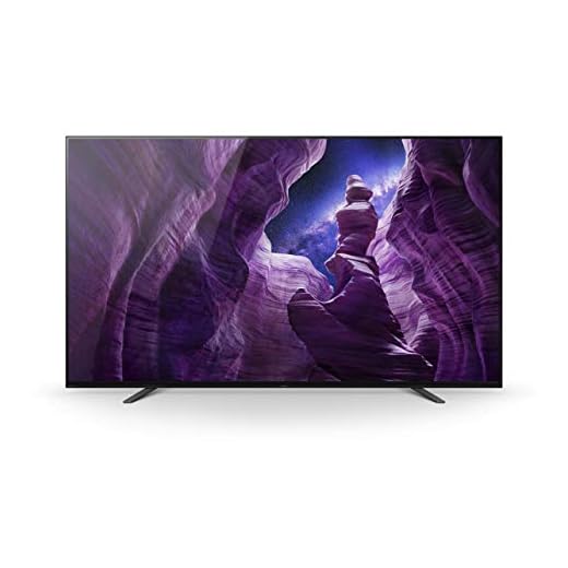 Sony KD-55A8 Bravia 139 cm ( 55 Zoll) Fernseher (Android TV, OLED, 4K Ultra HD (UHD), High Dynamic Range (HDR), Smart TV, Sprachfernbedienung, 2020 Modell), Schwarz