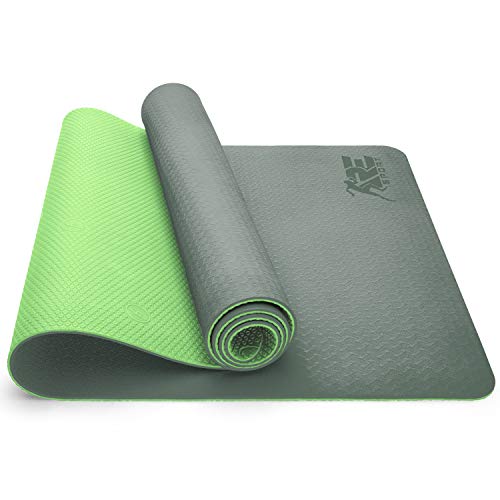 RE:SPORT Tapis de Yoga TPE sans Phthalates - Tapis de Gymnastique antidérapant, Tapis de Fitness sans polluants, Matelas avec Sangle de Transport, 183 x 61 x 0,6 cm Cover