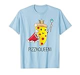 Kids Funny Pizza Queen Shirt salami pizza fast food girl T-Shirt