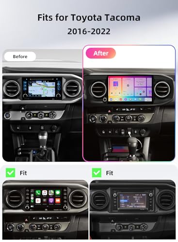 Image of 11.6'' 2K Car Stereo for Toyota Tacoma 2016-2022 | Wireless Carplay & Android Auto, QLED Display, 8+256GB GPS Nagivation, Qualcomm 665, 4G LTE, DTS, Gyroscope, Voice Control