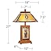 Robert Louis Tiffany Walnut Mission Collection Rustic Table Lamp with Nightlight 27