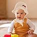 PLAFOPE Bucket Hat Newborn Girl Beanie Soft Knit Fashion Hat Autumn Winter Girl Cap 46-52Cm Beige for 1-5 Years