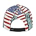 Fashionable Baseball Cap Statue of Liberty American Flag Dad Hat for Men and Women, Relaxed Fit Breathable Moisture Wicking Sports Cap Headwear
