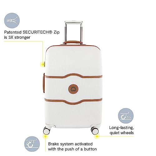 DELSEY PARIS Chatelet Hard+ Hardside Luggage with Spinner Wheels, Angora, Carry-on 21 Inch
