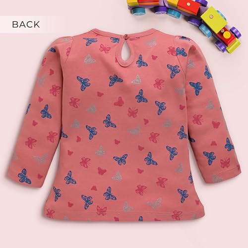 Image of LuvLap Baby Girls 100% Cotton Full Sleeve Girls Top, Pack of 02