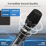 Wireless Microphone, UHF Dual Wireless Metal Dynamic Microphone System with Rechargeable Receiver, Suitable for Karaoke Singing, Weddings DJ、 Party, Speech, Church, Classroom use, 200 feet - Image 2