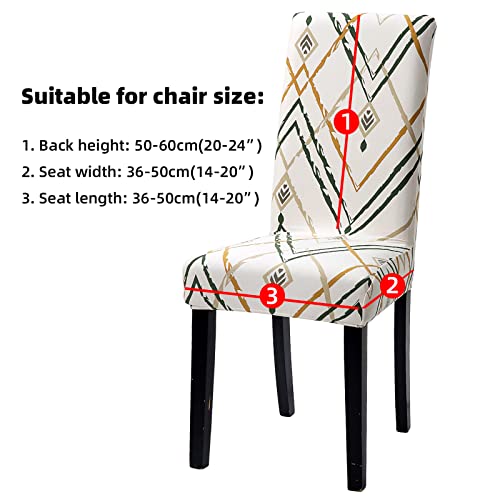 Fuloon 6 Pack Super Fit Stretch Removable Washable Short Dining Chair Protector Cover Seat Slipcover for Hotel, Dining Room, Ceremony, Banquet Wedding Party - Thumbnail 6