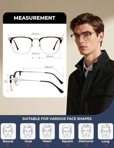 Image of ZanyLen Blue Light Blocking Glasses Men Computer Gaming Glasses For Mens