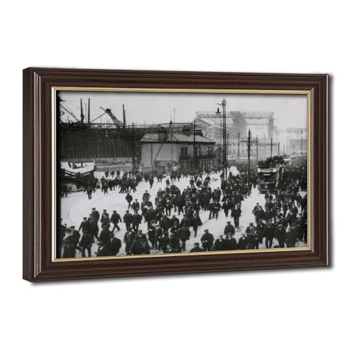 Impression sur toile Titanic 40x61cm : cadre déco murale ouvriers