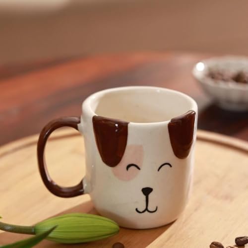 Image of Craftribal Ceramic Puppy Mug - 280 Ml Coffee Mug | Cute Gifts for Girls, Boys, Kids, Friends | Perfect for Tea, Milk, Hot Chocolate & Beverages | Birthday, Anniversary & Gifting Pack of 1