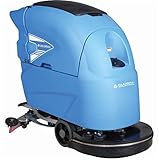 Global Industrial 641264 Auto Walk-Behind Floor Scrubber; 20-Inch Cleaning Path; Provides up to 22,000 Sq. Ft. per Hour Coverage; Includes 2 x 12V Batteries
