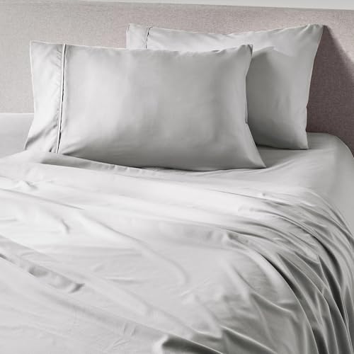 PeachSkinSheets Brushed Silver Sheet Set - 1500tc Level of Softness - Extra Soft Cooling Sheets for Hot Sleepers and Night Sweats - XL Full Size