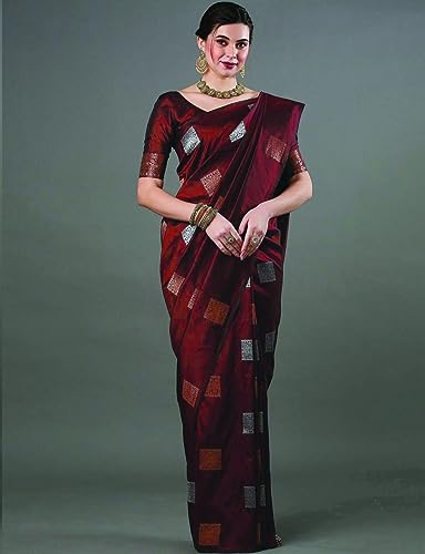 Image of Flosive Woven Kanjivaram Silk Saree With Border