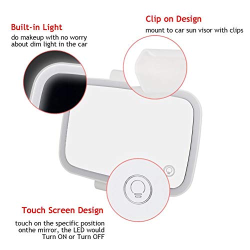 Specchio per il trucco per auto, specchietto per