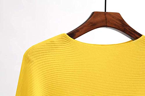 Image of EDSTAR Women Dolman Batwing Sleeves Knitted Sweaters Winter Boat Neck Pullovers Tops