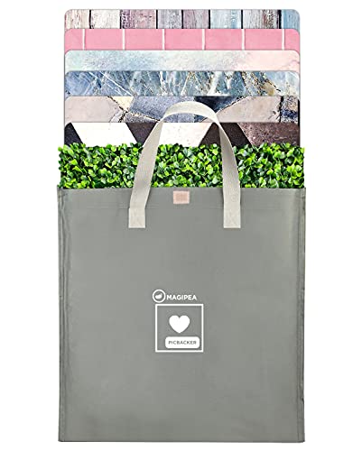 Photo Backdrop Boards for Flat Lay & Food Photography Realistic, Non-Reflective, Waterproof & Durable Kit Perfect for Mock Studio Set-up, Blogging, Instagram, Background Shots (19x19 InstaPop Set)