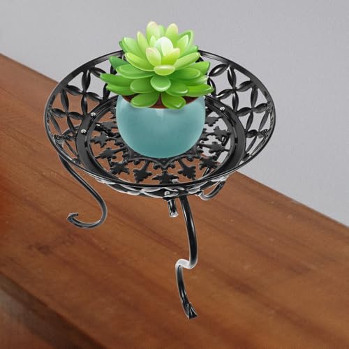 Support plantes fer noir intérieur stable pour grand pot - 7
