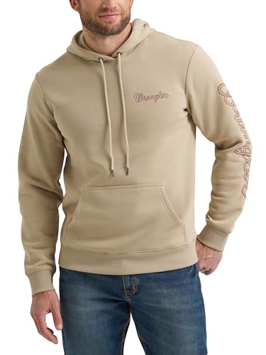 Wrangler Men's Blue Sleeve Logo Hoodie