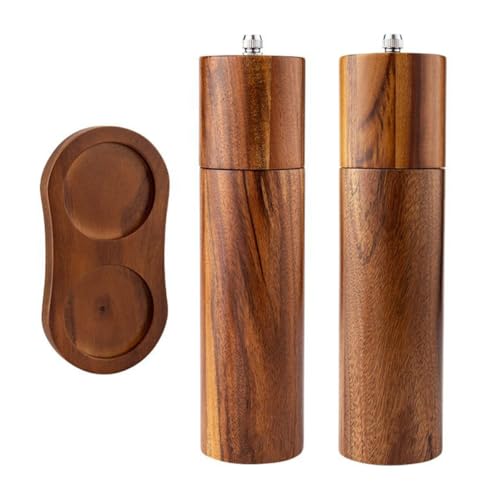 OFFSCH Molinillo Manual de Pimienta con Mecanismo Cerámico Molinillo de Especias Recargable para Cocina Base para Sal Pimienta y Condimentos Diseño Portátil y Resistente