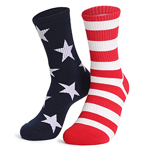 Usa American Flag Socks Patriotic Crew Sock For Men Striped Stars Sock Gift #TOP1