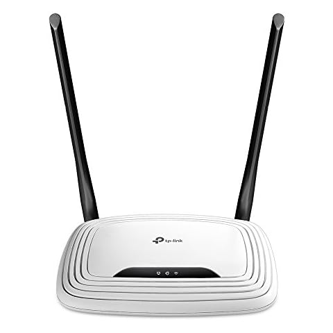 TP-Link TL-WR841N N300 WLAN Router (für Anschluss an Kabel-/ DSL-/ Glasfaser-Modem, 300 Mbit/s (2,4 GHz), WPS, Print/ Media/ FTP Server) Schwarz/Weiß Cover