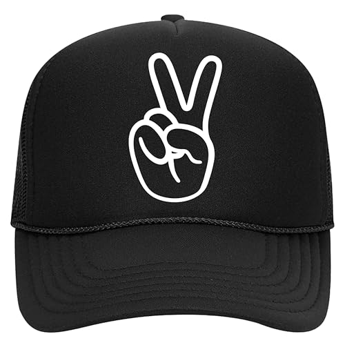 2nd Birthday Trucker Hat for Kids and Adults 2 Fingers I'm Two Age Classic 5 Panel Mesh Snapback Black Trucker Hat