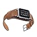 CooBES Compatible with Apple Watch Band 49/46/45/44mm/42mm(Series 3 2 1),Genuine Leather Bracelet Wristband Crazy Horse Cuff Strap Compatible iWatch Ultra/Ultra2 Series 10/9/8/7/6/5/4/3/2/1 (Brown)