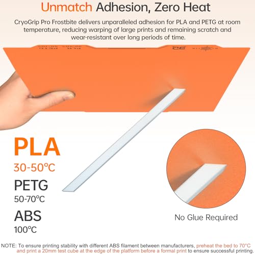 Image of BIQU Cryogrip Pro Frostbite Matte Orange Cold Build Plate for Prusa XL 3D Printer 365x380.75MM Double-Sided Upgrade Room Temperature Print Removable Surface Platform
