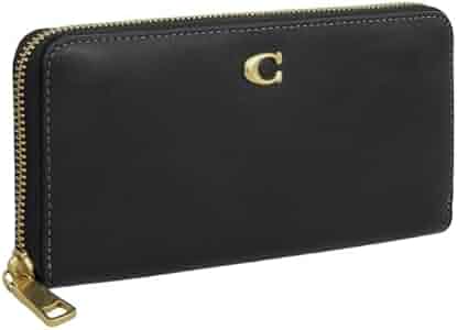 1531 COACH アコーディオン　ジップウォレット　長財布　C金具 黒 金 top-ch822-colorva.jpg