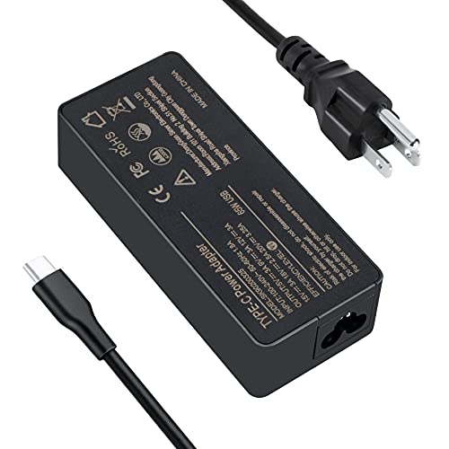 Zaidtek 65W Type-c Charger Ac Adapter Compatible for Lenovo Chromebook C330 14e 300e Ideapad 100e Chromebook 2nd Gen 730s Thinkpad X1 Carbon T480s T480 X280 Yoga 720 730 ADLX65YDC2A Supply Power Cord