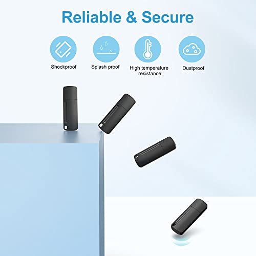 Image of KEXIN 8GB Flash Drive Thumb Drive 10 Pack 8G USB Flash Drive Bulk Memory Stick with LED Indicator, Flash Drives Design in Snap Cap