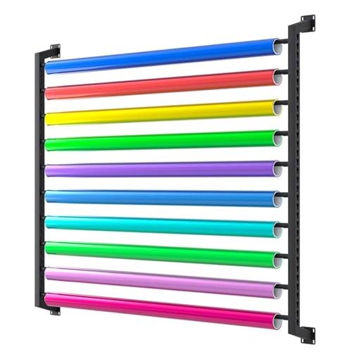 Estante de almacenamiento de rollos de tela para montaje en pared y vinilos