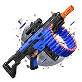 SOFITEN Electric Automatic Toy Gun with Scope Toy Blaster with 30-Dart Rotating Drum and 100 Foam Darts Outdoor Shooting Games Toys Gun Birthday for Teen Boys & Girls Adults