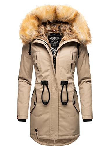 Preisvergleich Produktbild Navahoo Damen Warmer Winterparka mit Kapuze Bombii Taupe Gr. L