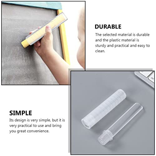 Ipetboom 15Pcs Plastic Chalk Covers Transparent Chalk Clip Holders Storage Holders Chalk Holders For Teachers Chalkboard Chalk For Teachers Or Kids #TOP4