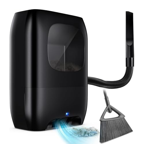 WTSFEUJL Bote De 8L Aspiradora Sin Contacto Recogedor Automático Bote De Basura Eléctrico De Barbería De 700 W con Manguera De Vacío Filtro De 5 Capas para Barrer La Suciedad De La Comida