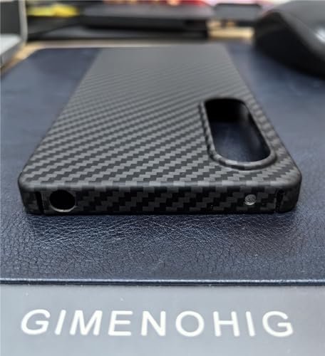 GIMENOHIG Ultra Thin and Lightweight Aramid Carbon Fiber Case for Sony Xperia 1 VI (Black) - Image 4