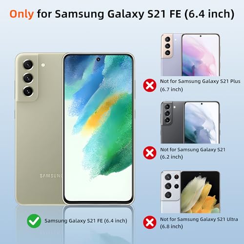 for Samsung Galaxy S21 FE 5G Case,Liquid Silicone Upgrade [Soft Anti-Scratch Microfiber Lining][2 HD Screen Protector][Full Camera Protection] Shockproof Phone Case for Samsung S21 FE 6.4 inch -Pink - image 2