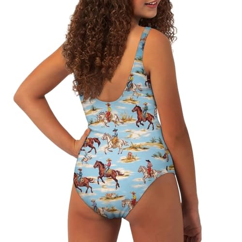 Image of Uourmeti Girls' One-Piece Swimwear Halter Bathing Suit Big Kids Summer Beach Swim Suits Swimming Wear