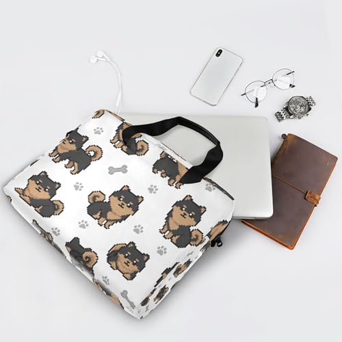 Funda para portátil con diseño de cachorro Pomerania, 13-15.6 pulg miniatura 7
