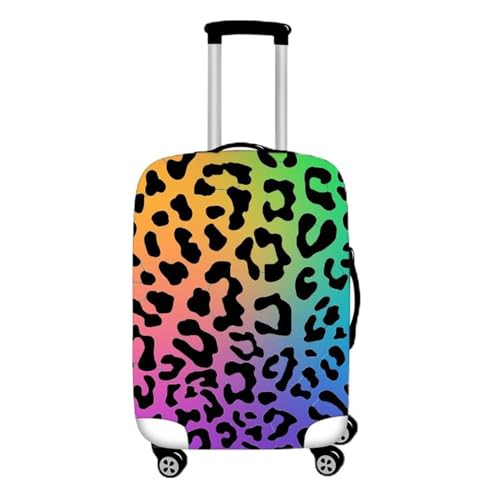 Luggage Cover for Suitcase, Leopard Print Business Suitcase Cover Protector Fit 18-32 Inch Luggage, Fashion Baggage Covers with Zipper for Travel (Colorful,L(26-28inch suitcase))