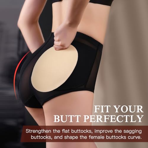 Healifty Buttocks Pads Girls Underwear Adhesive Fake Silicone Padding Enhancers Inserts Hip Side Butt Pads for Women 1 Pair 8.85X6.49X1.57 In Chocolate3