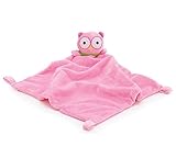 Soft Pink Security Blanket with Owl Adorable Nursery Decor and Baby Gift