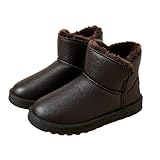 [Maison de TAO] [メゾンドタオ] ショートブーツ フェイク ムートン レザー スエード 合皮 革 裏 起毛 ボア 防寒 暖かい 歩きやすい カジュアル メンズ (ブラウン, 26.5 cm)